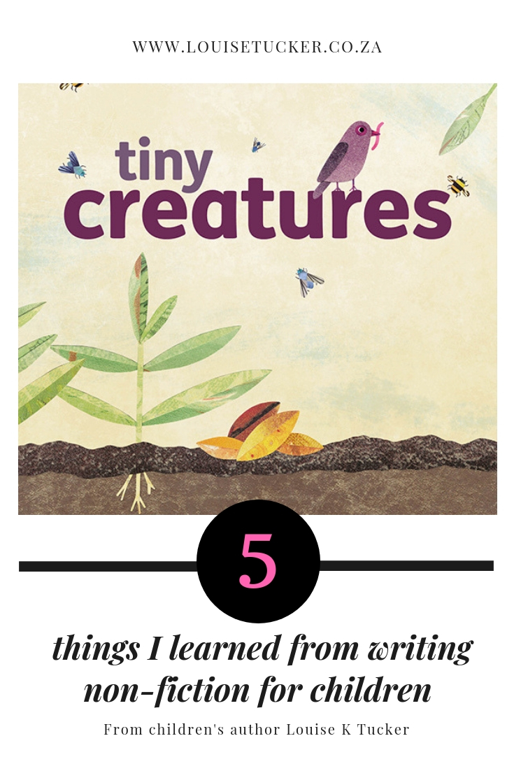 A blog post about writing non-fiction books for children by Louise K. Tucker.