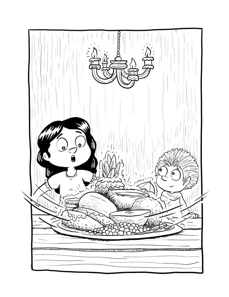 An illustration from Jem and the Yumboes