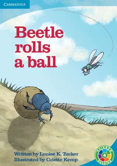Beetle rolls a ball